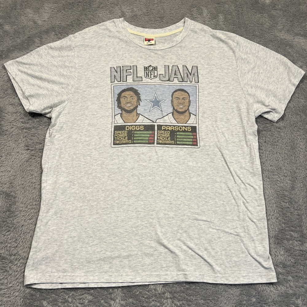 Homage T-Shirt NFL Jam Dallas Cowboys Diggs‎ Parsons Grey Mens XL